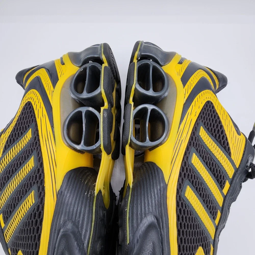 Adidas ZX 8000 PB Running Shoes Mens 12 Dark‎ Gray Yellow Bounce Sole Sneakers